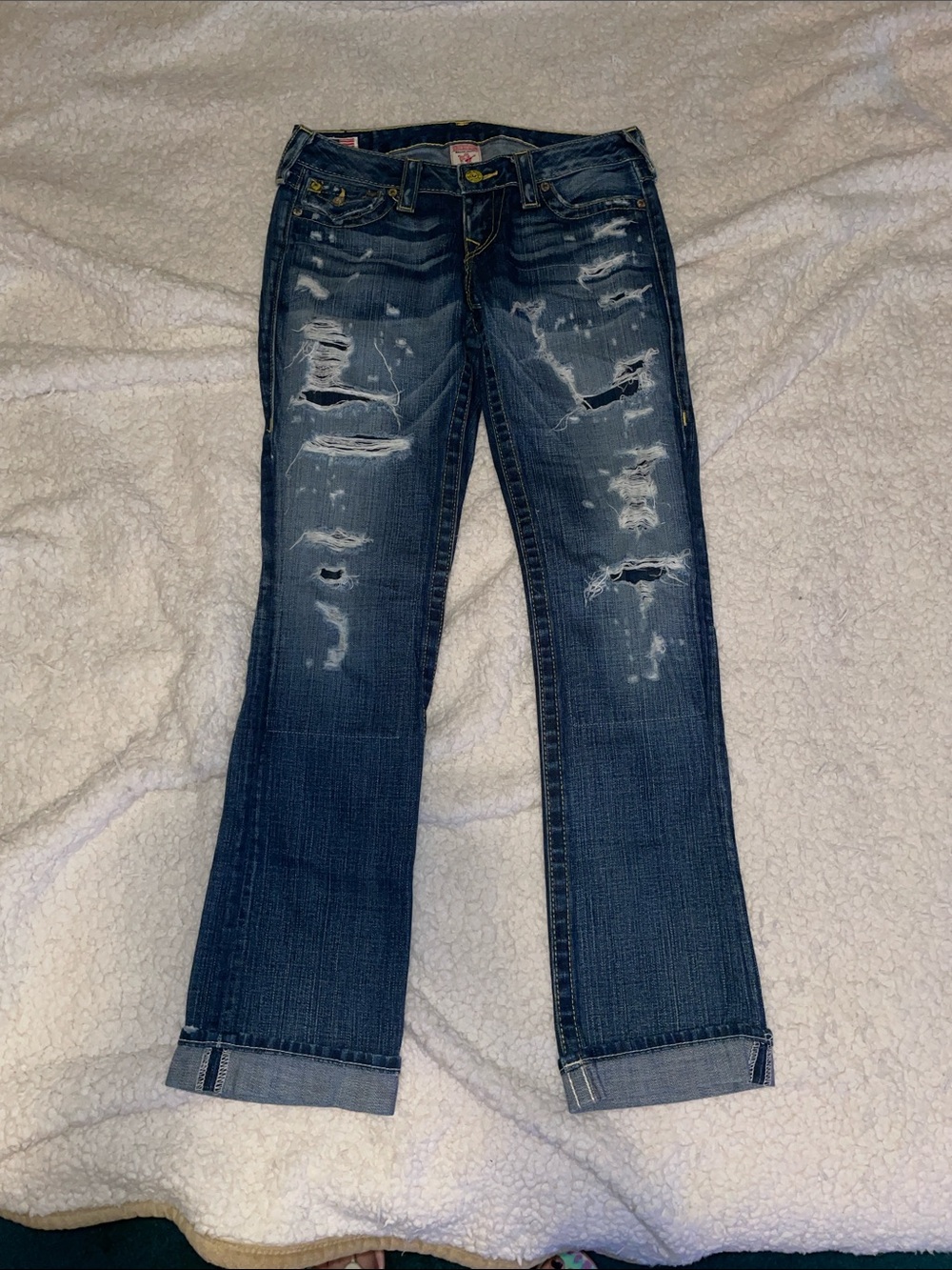 True religion patch jeans